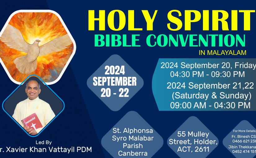 HOLY SPIRIT BIBLE CONVENTION – CANBERRA